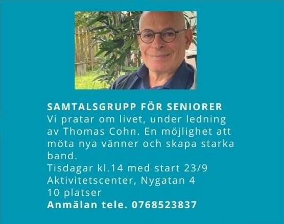 Samtalsgrupp för seniorer i projektet "Värdefull vardag"
