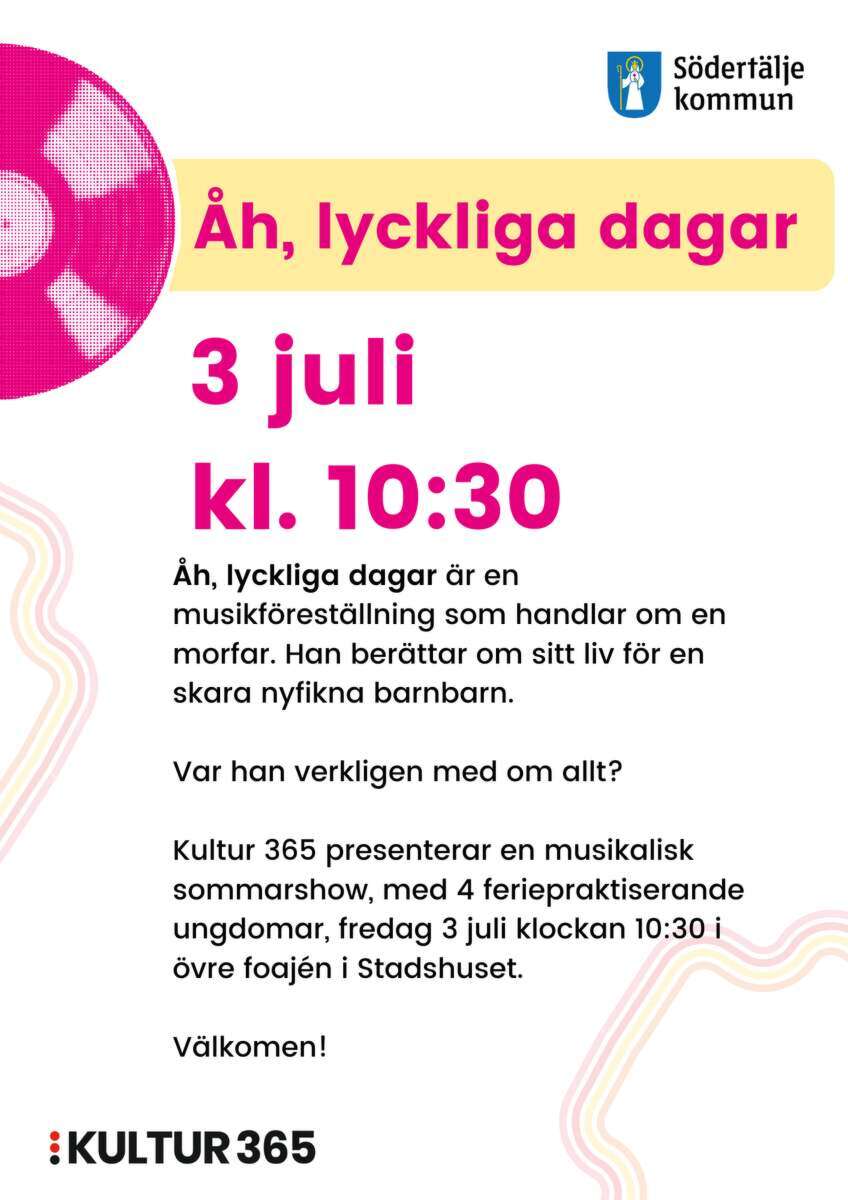 Sommarshowen "Åh, lyckliga dagar" i Stadshusets övre foajé