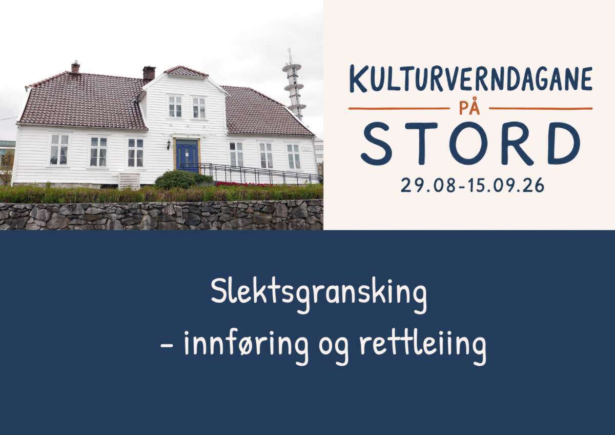 Plakat for Avlyst: Slektsgransking - innføring og rettleiing