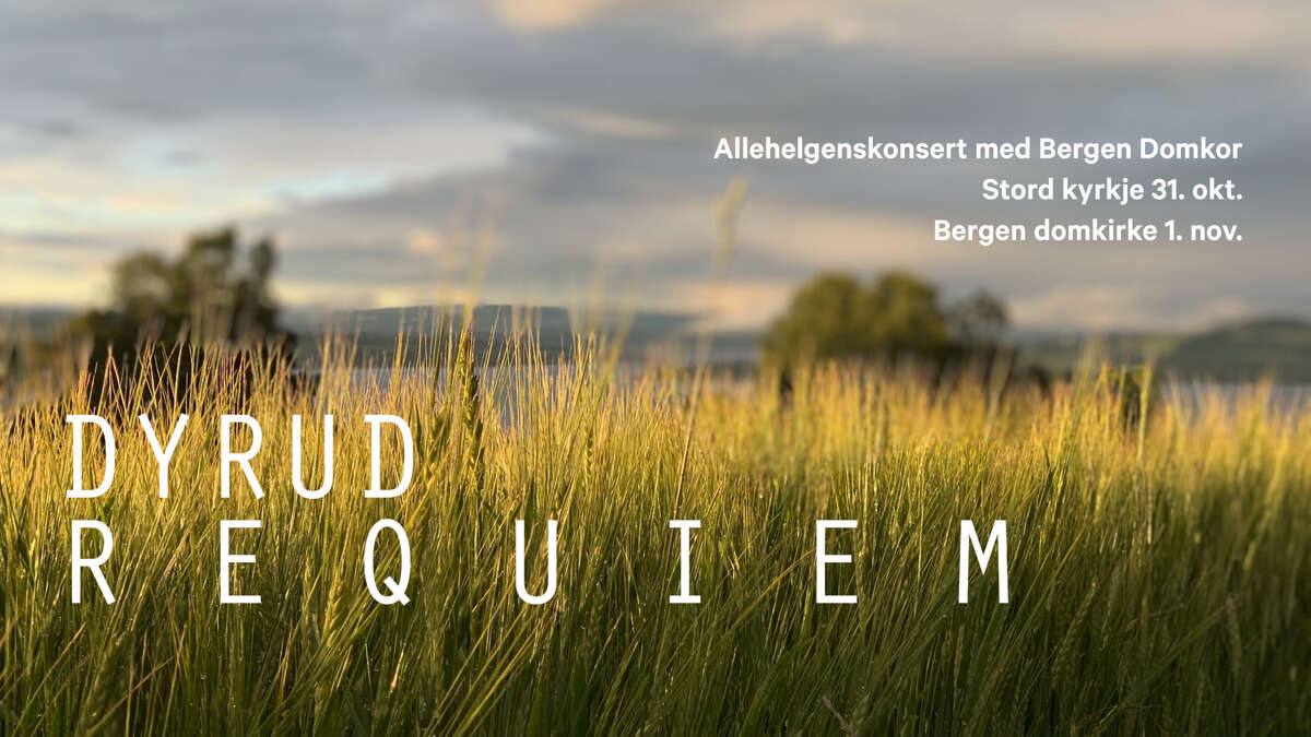 Plakat for Allehelgenskonsert med Bergen Domkor i Stord kyrkje