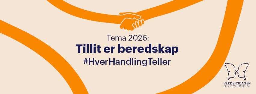 Plakat for Markering av Verdensdagen for Psykisk Helse