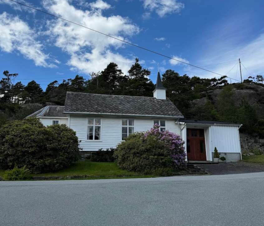Plakat for Gudsteneste i Huglo bedehuskapell